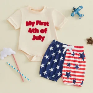 Toddler Boy Independence Day Short Sleeve Romper