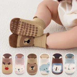 6 Pairs Kids Cotton Socks Non-slip (Copy)